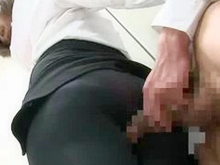 Horny milf blackmails for sex in the locker room in pantyhose trap!